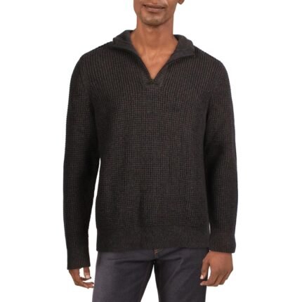L.L. Bean Mens Ribbed Trim  Knit Pullover Sweater